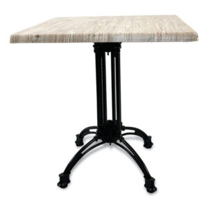 JMC Furniture Topalit Tables, Square, 32 x 32 x 29, Gray Top, Black Aluminum Base/Legs (106C32327)
