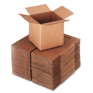 Universal Cubed Fixed-Depth Corrugated Shipping Boxes, Regular Slotted Container (RSC), Small, 6" x 6" x 6", Brown Kraft, 25/Bundle (UNV666)