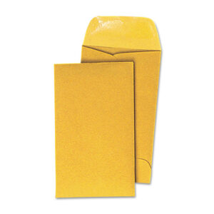 Universal Kraft Coin Envelope, #7, Round Flap, Gummed Closure, 3.5 x 6.5, Light Brown Kraft, 500/Box (UNV35303)