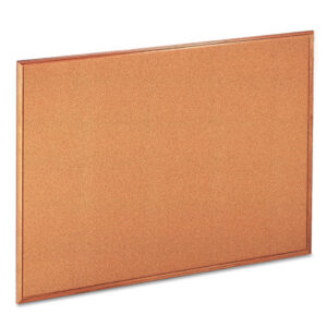 Universal Cork Board with Oak Style Frame, 48 x 36, Tan Surface (UNV43604)