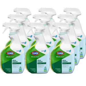 Clorox Pro EcoClean Glass Cleaner, Unscented, 32 oz Spray Bottle, 9/Carton (60277CT)